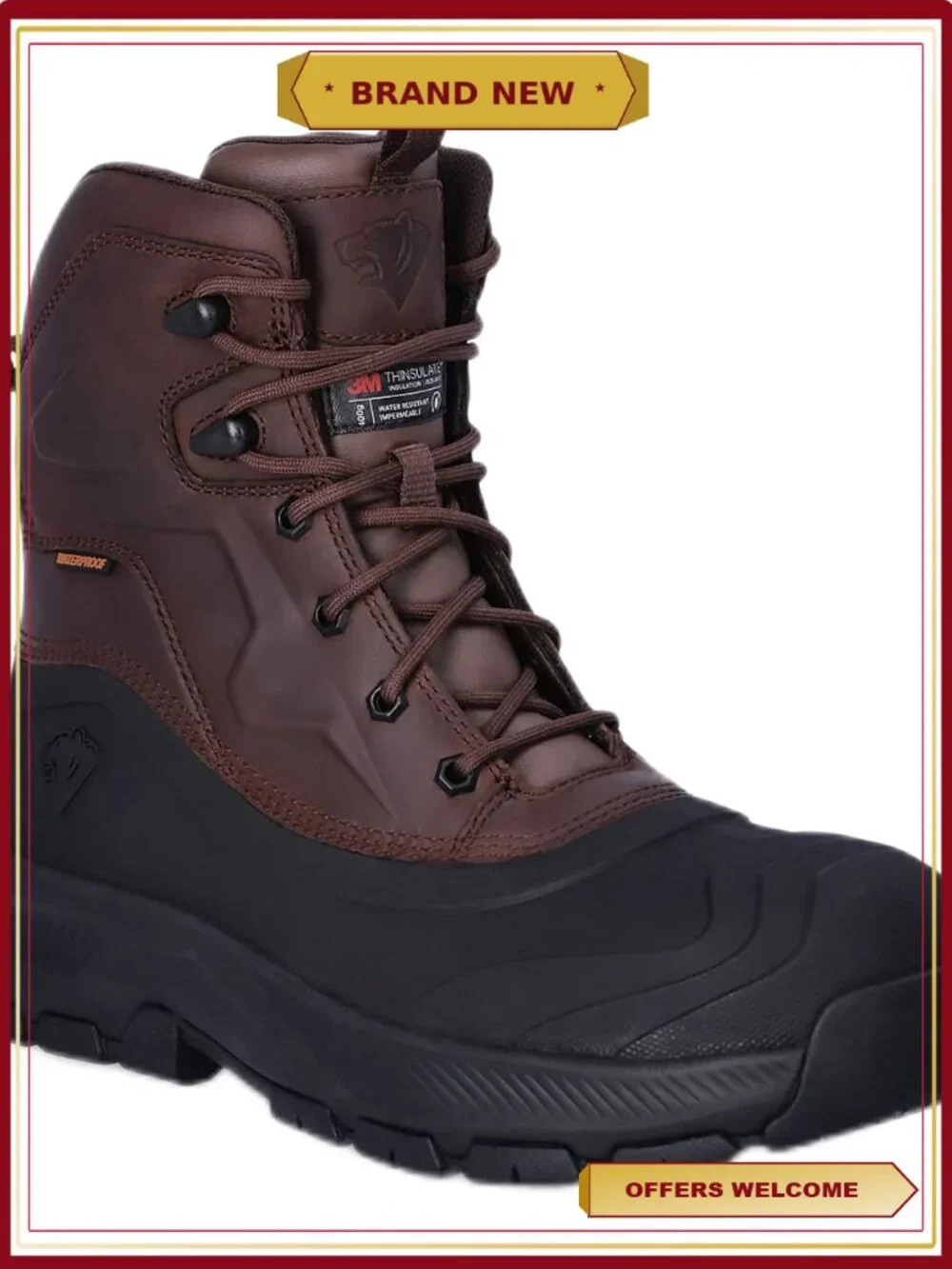 Men's Insulated Composite Toe Work Boots Freezer